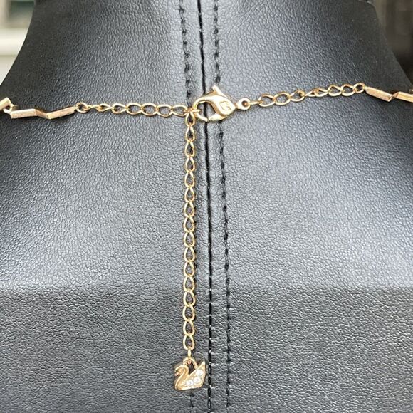 Swarovski Crystal EDIFY All Around Necklace Rose Gold Plated Pearl 16” Length - Picture 3 of 8